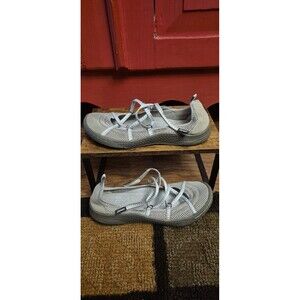 JSPORT By Jambu Shoes Womens 8.5 M Sideline Encore Strappy Mary Jane Flats Gray